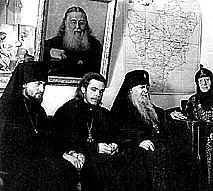 Архиепископ Димитрий со своими духовными чадами – отцом Авелем и иеромонахом Никодимом